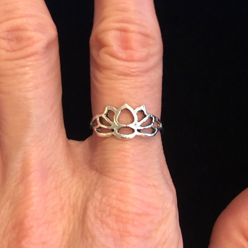 Silver Lotus Ring